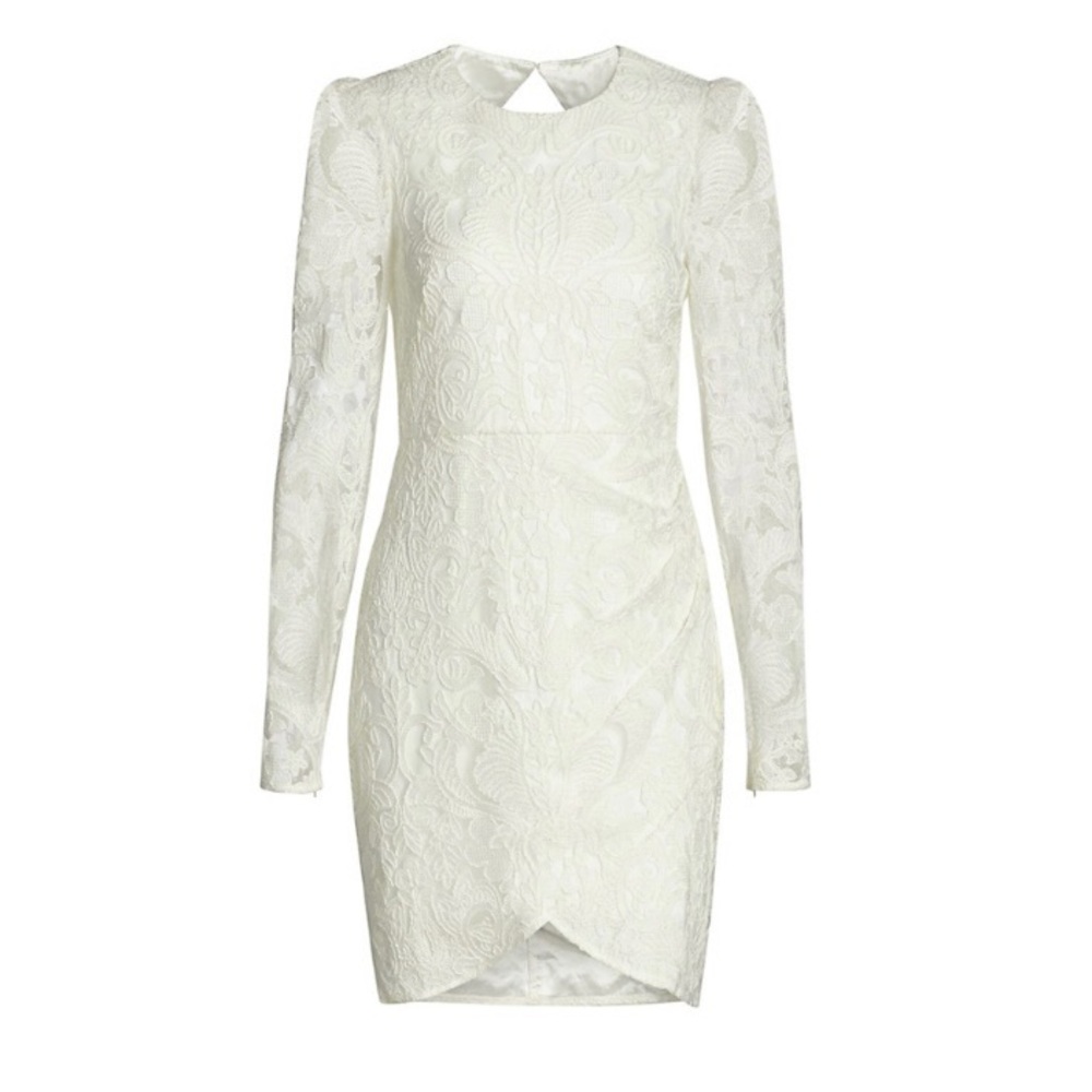 Monique Lhuillier ML White Lace Dress